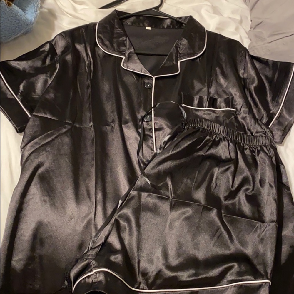 Silk black pj set - NEVER WORN